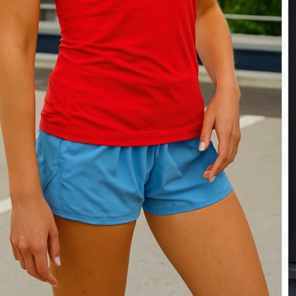 All in Motion Blue Bermuda Shorts Lightweight Elastic Waist 🌴☀️